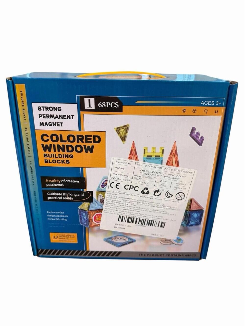 Magnetic Toys 68 Pcs Magnet Building Tiles 3D Magnetic Building Blocks Set